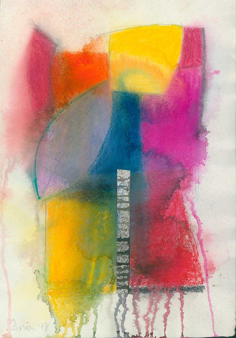 watercolour and pastel